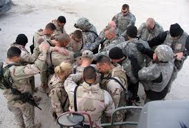 Soldiers praying